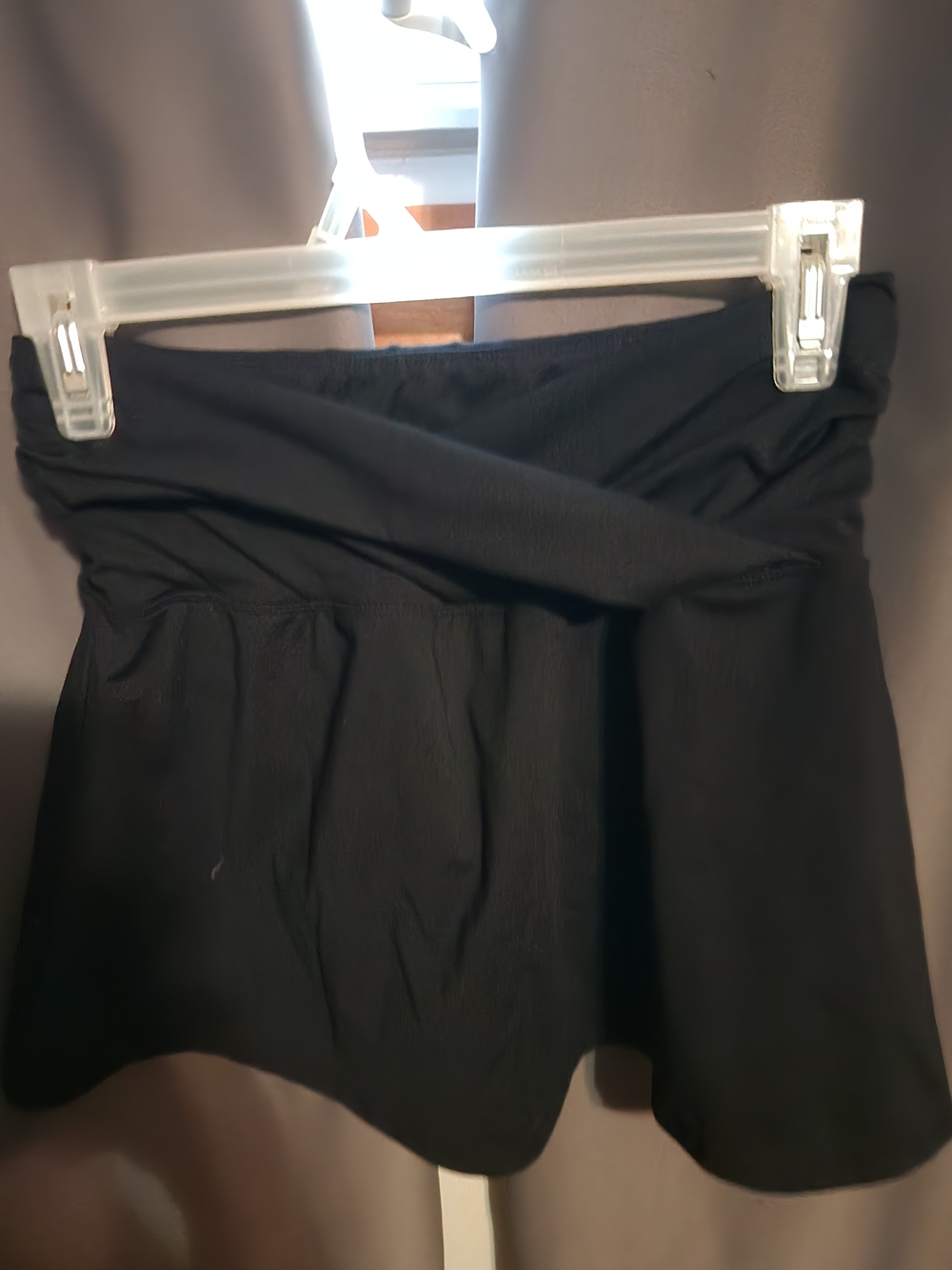 Yogalicious Black Fold-Over Waist Skort